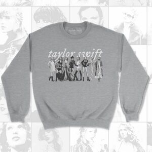 Taylor Swift | Eras Heather Gray Pullover Sweatshirt Size Medium